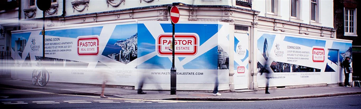 Large-scale outdoor graphics and branded hoarding from the Superchrome project archive